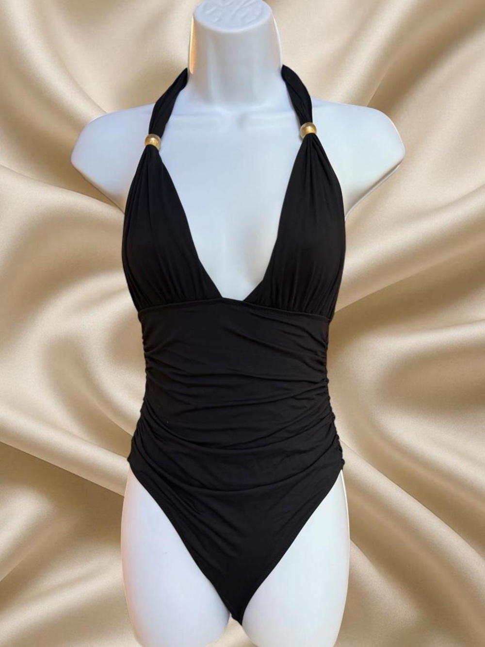 Melissa Odabash Black Swimsuit with Teal Label